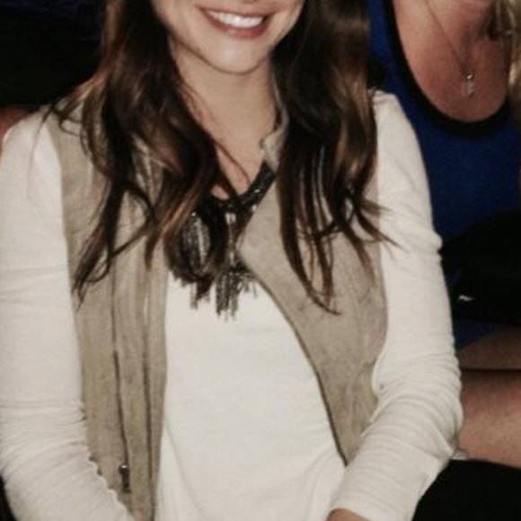 BCBG Max Azria Damien Suede Vest Taupe xxs NWOT - Picture 3 of 3